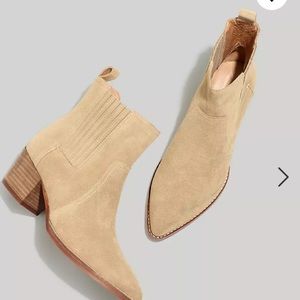 The Western Ankle Boot in Suede